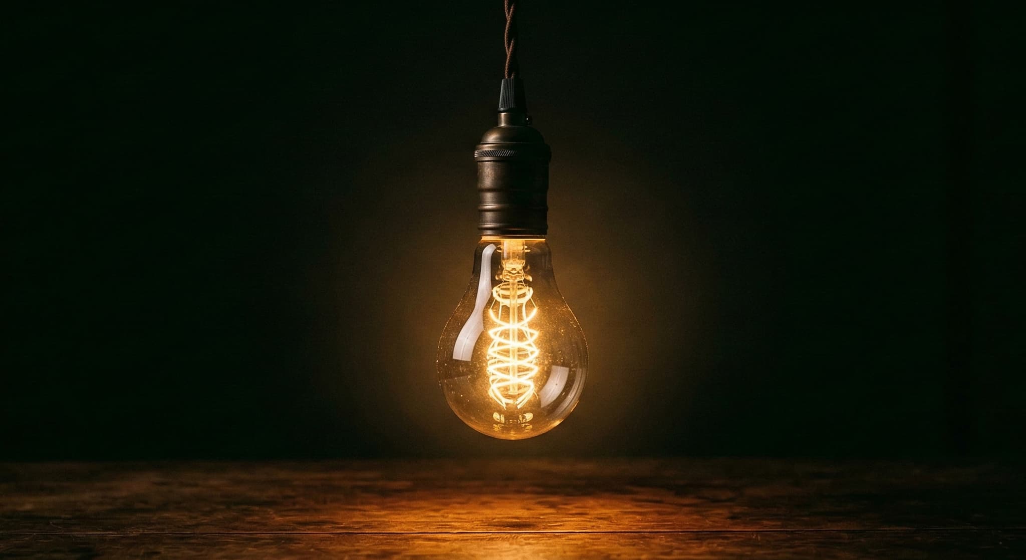 Lampadina a incandescenza accesa